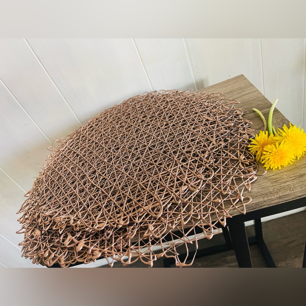 Rose Gold Rubber Placemats